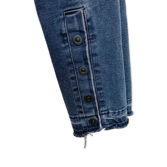 DL1961 Mara Instasculpt Mid Rise Straight Ankle Frayed Snap Jeans (A10) - Picture 7 of 11